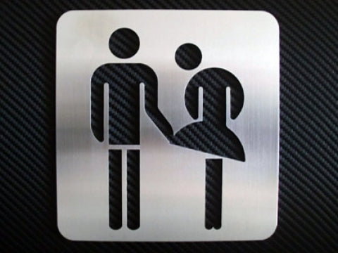 Edelstahl Toilettenschild WC Klo Türschild Kloschild