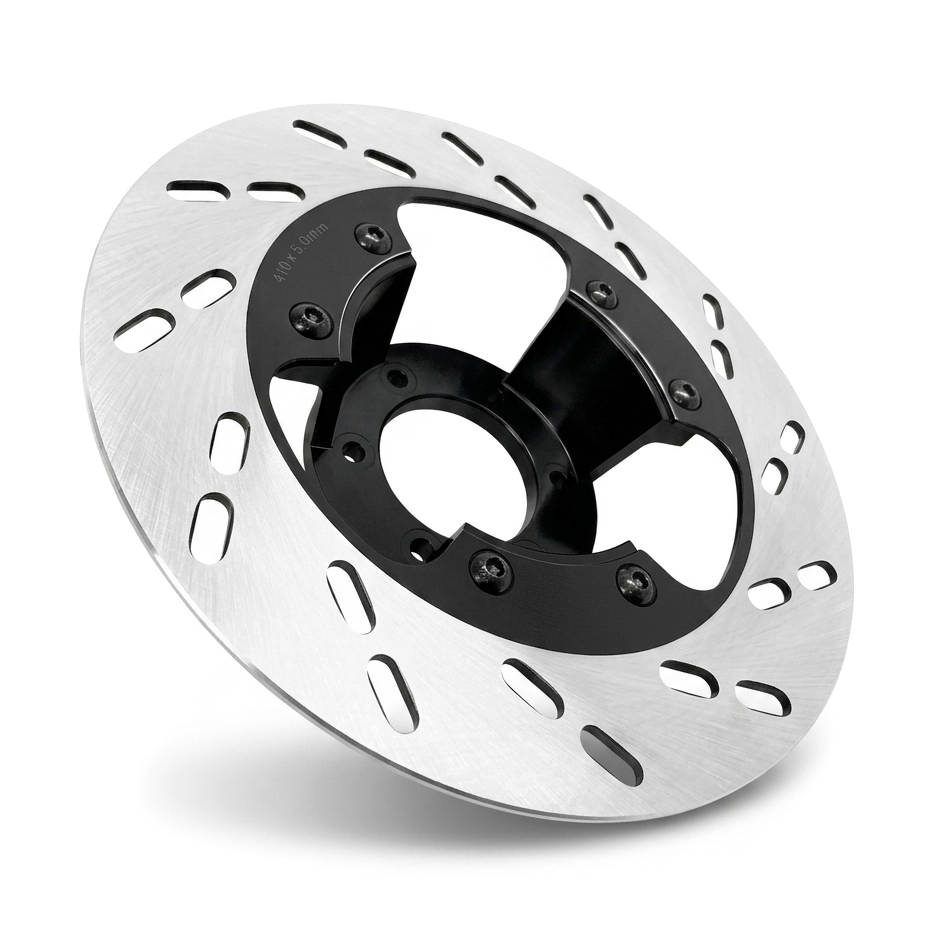 MZ ETZ 150 250 251 301 gelochte 280mm Scheibenbremse mit Aufnahme für originale Radnabe - Komplettset